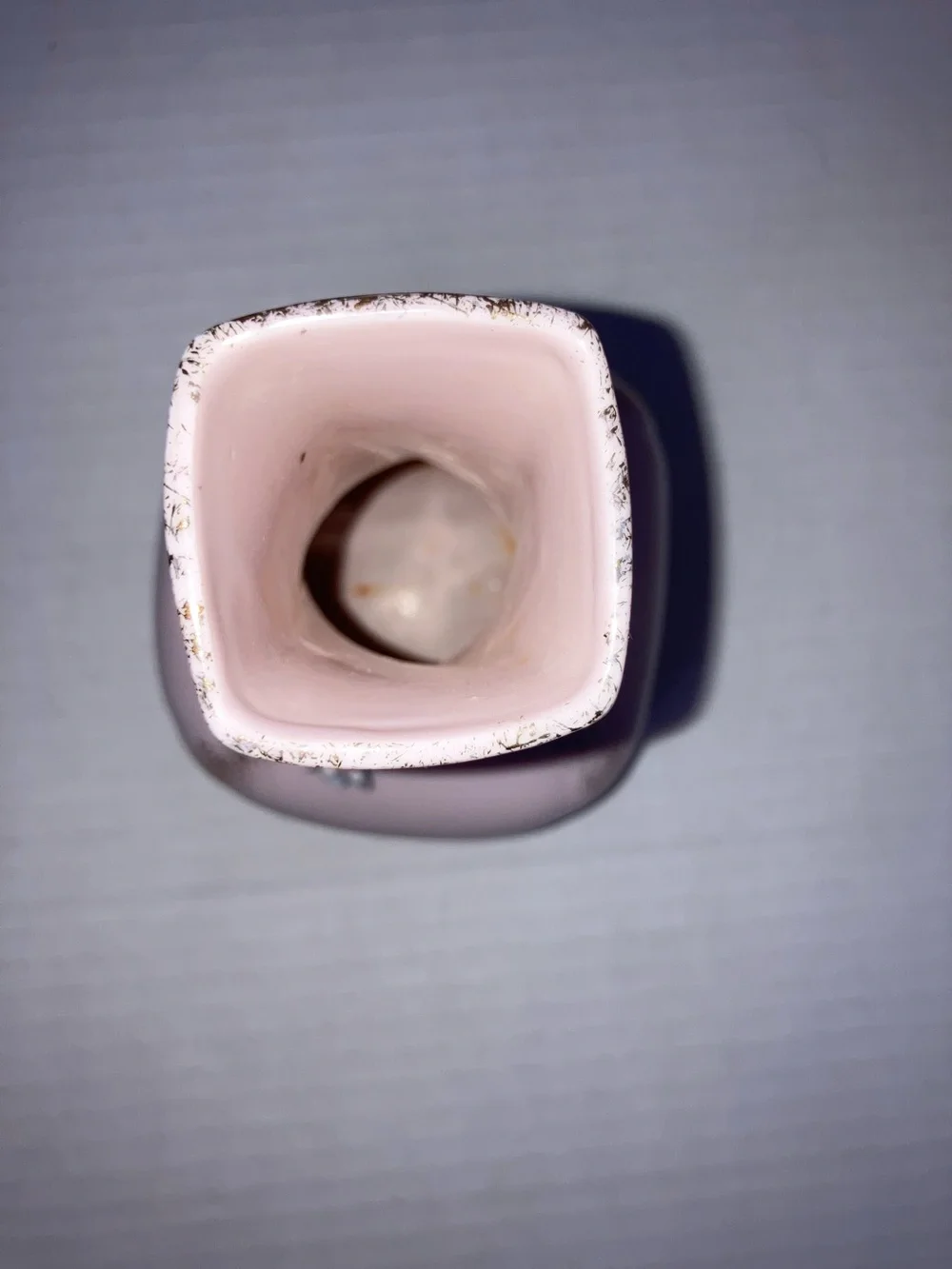 Vintage 1950’s Lefton China Pink 3D Floral Ceramic Bud Vase with Gold Accents 6”